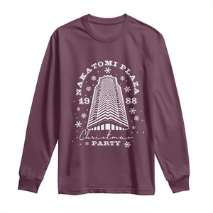 Nakatomi Plaza Christmas Party 1988 Long Sleeve Shirt Funny 80's Xmas Movie TS10 Maroon Print Your Wear