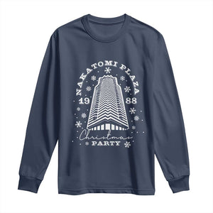 Nakatomi Plaza Christmas Party 1988 Long Sleeve Shirt Funny 80's Xmas Movie TS10 Navy Print Your Wear