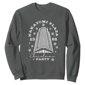 Nakatomi Plaza Christmas Party 1988 Sweatshirt Funny 80's Xmas Movie TS10 Dark Heather Print Your Wear