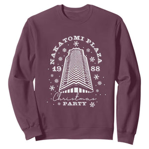 Nakatomi Plaza Christmas Party 1988 Sweatshirt Funny 80's Xmas Movie TS10 Maroon Print Your Wear