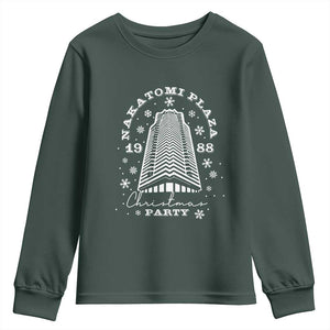 Nakatomi Plaza Christmas Party 1988 Youth Sweatshirt Funny 80's Xmas Movie TS10 Dark Forest Green Print Your Wear