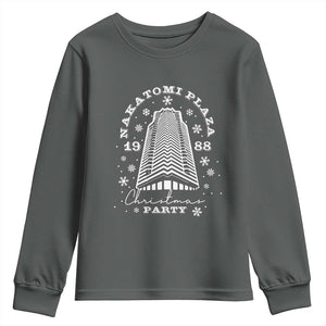 Nakatomi Plaza Christmas Party 1988 Youth Sweatshirt Funny 80's Xmas Movie TS10 Dark Heather Print Your Wear