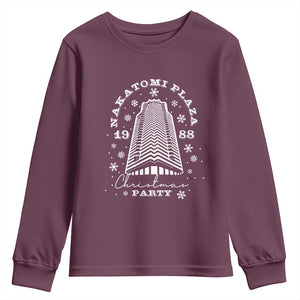 Nakatomi Plaza Christmas Party 1988 Youth Sweatshirt Funny 80's Xmas Movie TS10 Maroon Print Your Wear