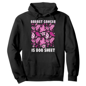 In October We Wear Pink Hoodie Ghost Breast Cancer Is Boo Sheet TS10 Black Print Your Wear