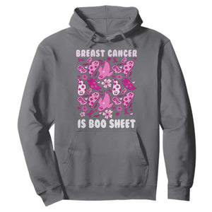 In October We Wear Pink Hoodie Ghost Breast Cancer Is Boo Sheet TS10 Charcoal Print Your Wear