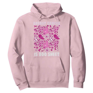 In October We Wear Pink Hoodie Ghost Breast Cancer Is Boo Sheet TS10 Light Pink Print Your Wear