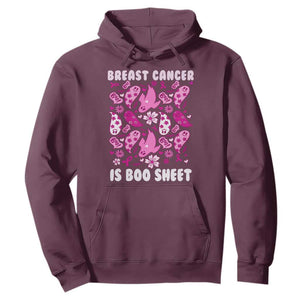 In October We Wear Pink Hoodie Ghost Breast Cancer Is Boo Sheet TS10 Maroon Print Your Wear