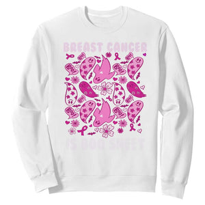 In October We Wear Pink Sweatshirt Ghost Breast Cancer Is Boo Sheet TS10 White Print Your Wear