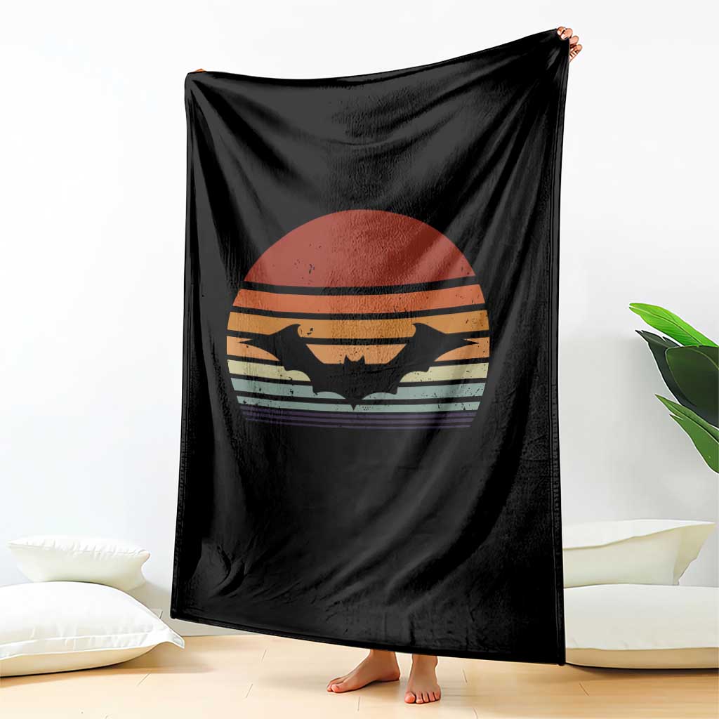 Vintage Retro Fall Halloween Bat Throw Blanket TS10 Print Your Wear
