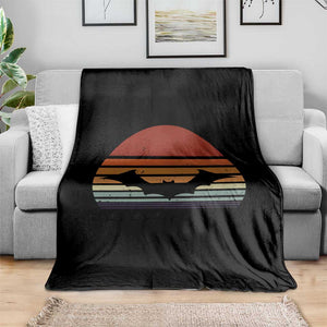 Vintage Retro Fall Halloween Bat Throw Blanket TS10 Print Your Wear