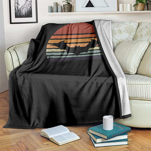 Vintage Retro Fall Halloween Bat Throw Blanket TS10 Print Your Wear