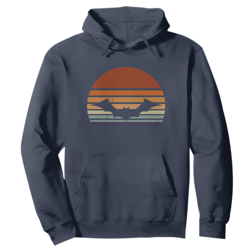 Vintage Retro Fall Halloween Bat Hoodie TS10 Navy Print Your Wear