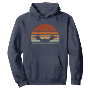 Vintage Retro Fall Halloween Bat Hoodie TS10 Navy Print Your Wear