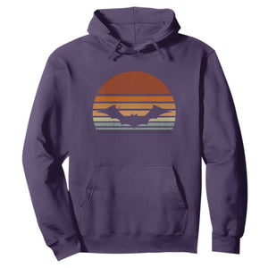 Vintage Retro Fall Halloween Bat Hoodie TS10 Purple Print Your Wear