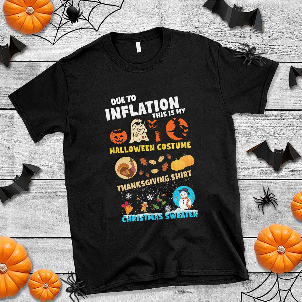 Happy Hallothanksmas T Shirt My Spooky Halloween Thanksgiving Ugly Christmas Costume TS10 Black Print Your Wear