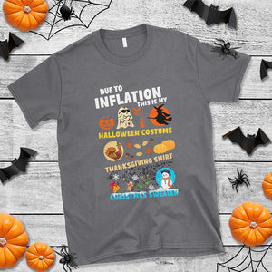 Happy Hallothanksmas T Shirt My Spooky Halloween Thanksgiving Ugly Christmas Costume TS10 Charcoal Print Your Wear