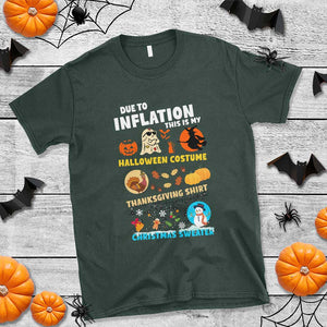 Happy Hallothanksmas T Shirt My Spooky Halloween Thanksgiving Ugly Christmas Costume TS10 Dark Forest Green Print Your Wear