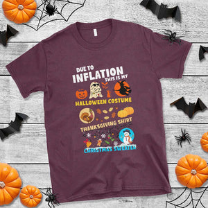 Happy Hallothanksmas T Shirt My Spooky Halloween Thanksgiving Ugly Christmas Costume TS10 Maroon Print Your Wear