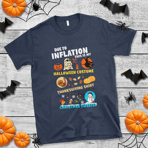 Happy Hallothanksmas T Shirt My Spooky Halloween Thanksgiving Ugly Christmas Costume TS10 Navy Print Your Wear