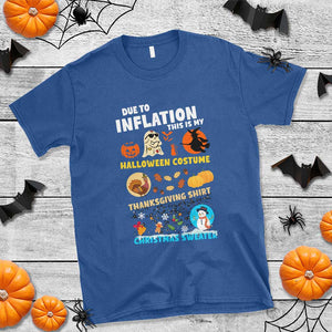 Happy Hallothanksmas T Shirt My Spooky Halloween Thanksgiving Ugly Christmas Costume TS10 Royal Blue Print Your Wear