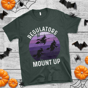 Funny Halloween Witch T Shirt Regulators Mount UpWitchy Vibes TS10 Dark Forest Green Print Your Wear