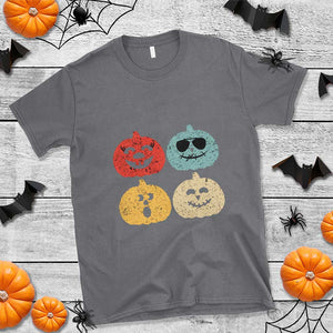 Retro Vintage Halloween Pumpkin Funny Gift T Shirt TS10 Charcoal Print Your Wear