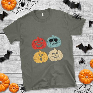 Retro Vintage Halloween Pumpkin Funny Gift T Shirt TS10 Military Green Print Your Wear