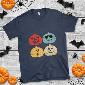 Retro Vintage Halloween Pumpkin Funny Gift T Shirt TS10 Navy Print Your Wear