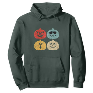 Retro Vintage Halloween Pumpkin Funny Gift Hoodie TS10 Dark Forest Green Print Your Wear