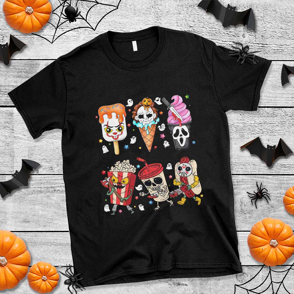 Horror Movie Summer Popsicle Halloween Ice Cream Summerween T Shirt TS10 Black Print Your Wear