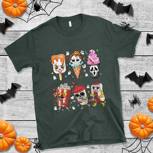 Horror Movie Summer Popsicle Halloween Ice Cream Summerween T Shirt TS10 Dark Forest Green Print Your Wear