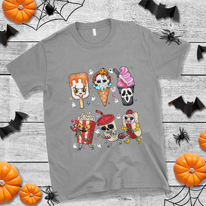 Horror Movie Summer Popsicle Halloween Ice Cream Summerween T Shirt TS10 Sport Gray Print Your Wear