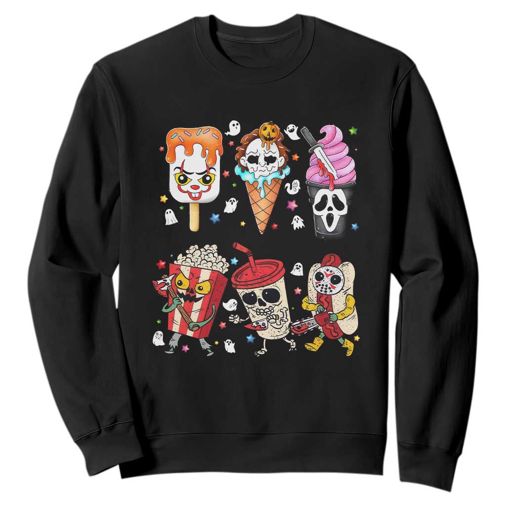 Horror Movie Summer Popsicle Halloween Ice Cream Summerween Sweatshirt TS10 Black Print Your Wear