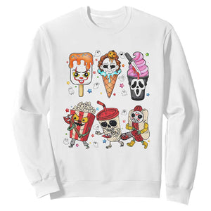 Horror Movie Summer Popsicle Halloween Ice Cream Summerween Sweatshirt TS10 White Print Your Wear