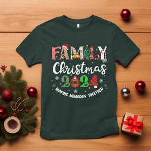 Matching Family Christmas 2024 T Shirt Funny Group Xmas Festive Mom Dad Kids Tees TS10 Dark Forest Green Print Your Wear