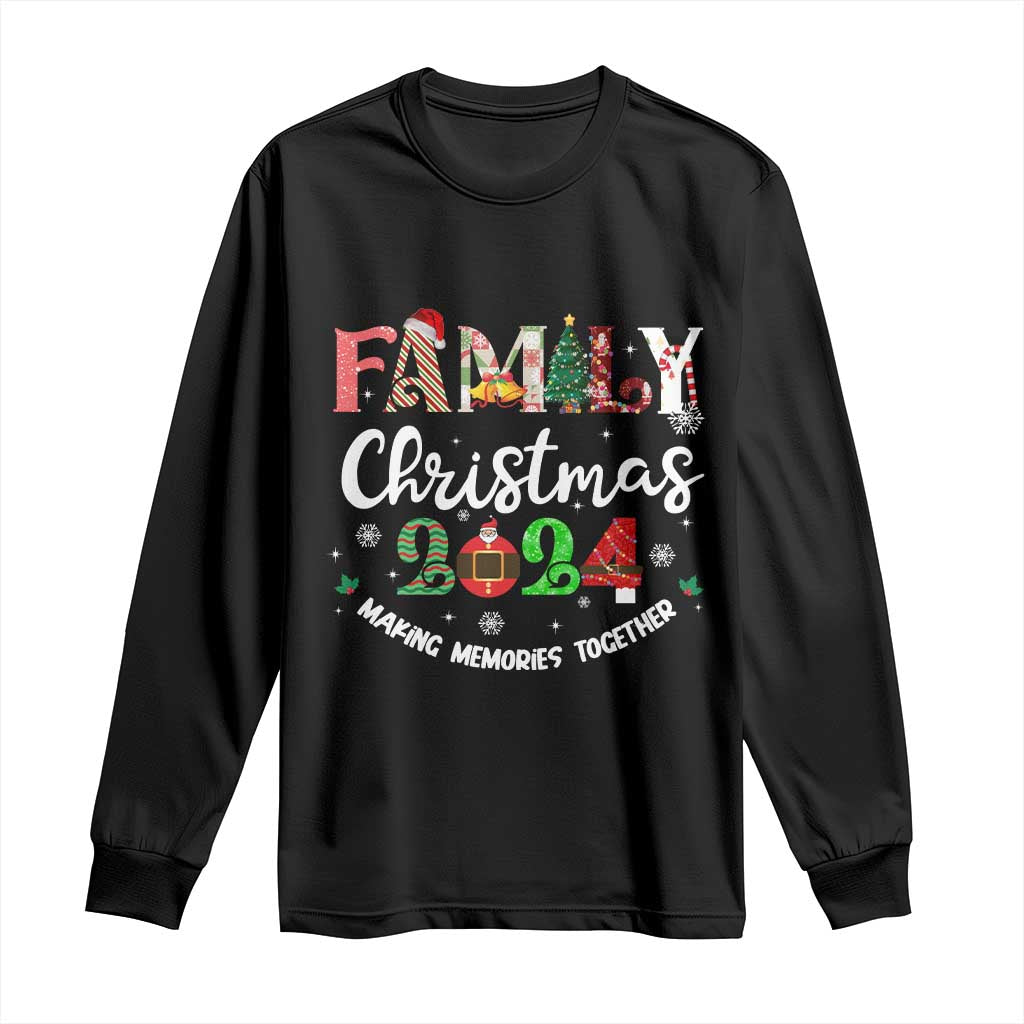 Matching Family Christmas 2024 Long Sleeve Shirt Funny Group Xmas Festive Mom Dad Kids Tees TS10 Black Print Your Wear