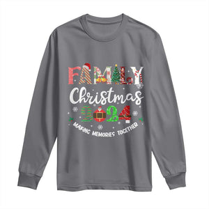 Matching Family Christmas 2024 Long Sleeve Shirt Funny Group Xmas Festive Mom Dad Kids Tees TS10 Charcoal Print Your Wear