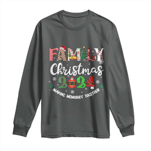 Matching Family Christmas 2024 Long Sleeve Shirt Funny Group Xmas Festive Mom Dad Kids Tees TS10 Dark Heather Print Your Wear