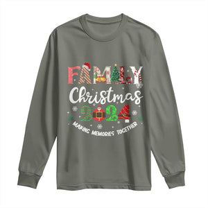 Matching Family Christmas 2024 Long Sleeve Shirt Funny Group Xmas Festive Mom Dad Kids Tees TS10 Military Green Print Your Wear