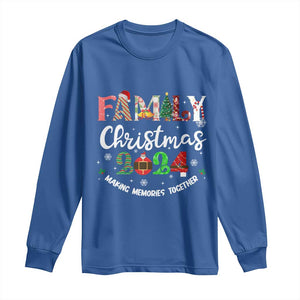 Matching Family Christmas 2024 Long Sleeve Shirt Funny Group Xmas Festive Mom Dad Kids Tees TS10 Royal Blue Print Your Wear