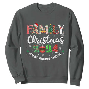 Matching Family Christmas 2024 Sweatshirt Funny Group Xmas Festive Mom Dad Kids Tees TS10 Dark Heather Print Your Wear