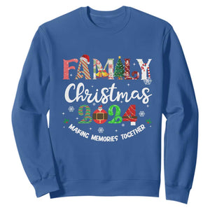 Matching Family Christmas 2024 Sweatshirt Funny Group Xmas Festive Mom Dad Kids Tees TS10 Royal Blue Print Your Wear