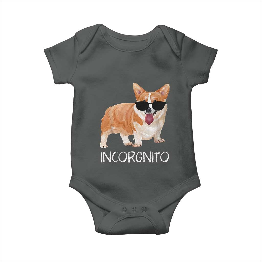 Incorgnito Funny Welsh Corgi Owner Dog Lover Baby Onesie TS10 Dark Heather Print Your Wear