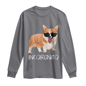 Incorgnito Funny Welsh Corgi Owner Dog Lover Long Sleeve Shirt TS10 Charcoal Print Your Wear