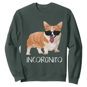 Incorgnito Funny Welsh Corgi Owner Dog Lover Sweatshirt TS10 Dark Forest Green Print Your Wear
