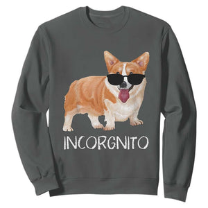 Incorgnito Funny Welsh Corgi Owner Dog Lover Sweatshirt TS10 Dark Heather Print Your Wear