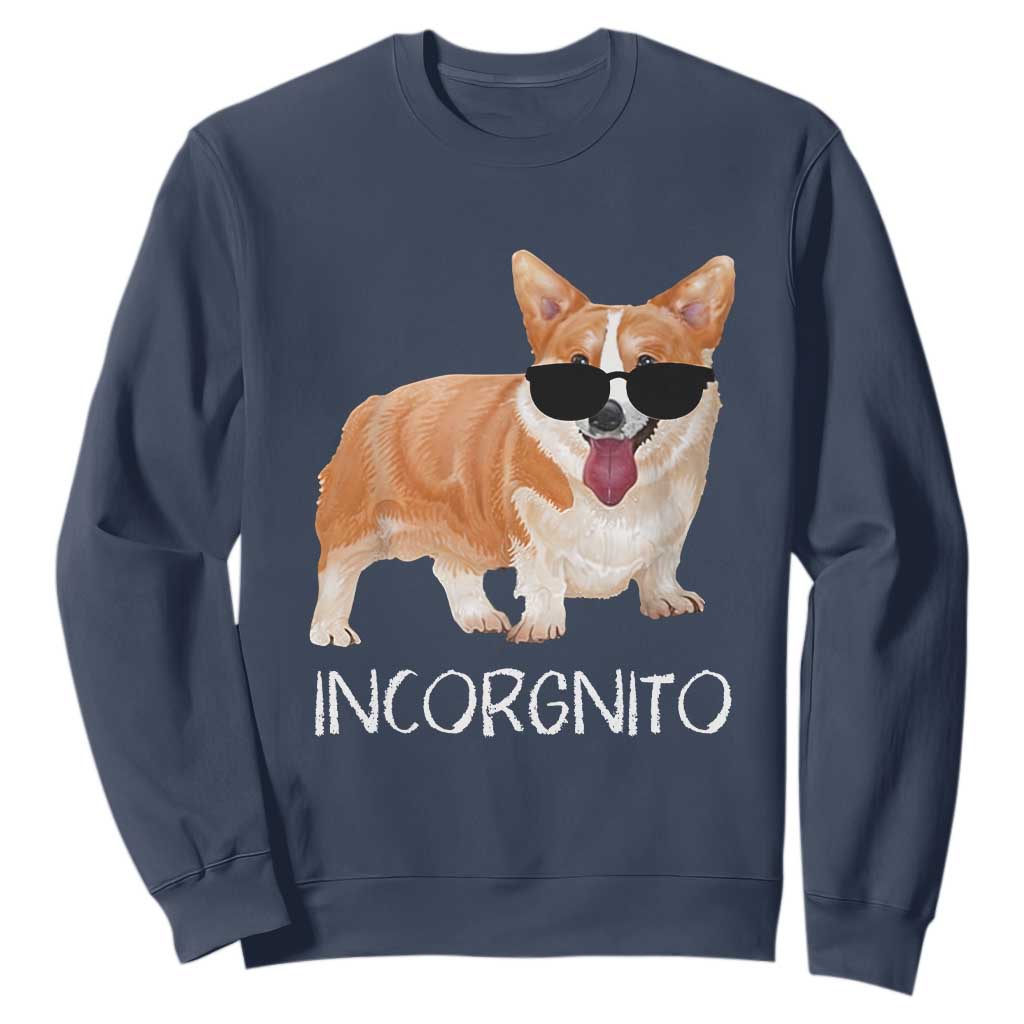 Incorgnito Funny Welsh Corgi Owner Dog Lover Sweatshirt TS10 Navy Print Your Wear