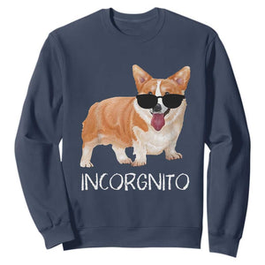 Incorgnito Funny Welsh Corgi Owner Dog Lover Sweatshirt TS10 Navy Print Your Wear