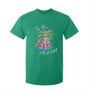 Hawaiian Christmas Santa T Shirt For Kid Tis The Sea Sun Beach Hawaii Xmas Tropical Xmas TS10 Irish Green Print Your Wear