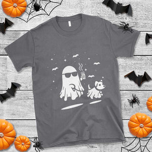 Halloween Ghost Dog T Shirt Retro Spooky Season Boo Sheet TS10 Charcoal Print Your Wear